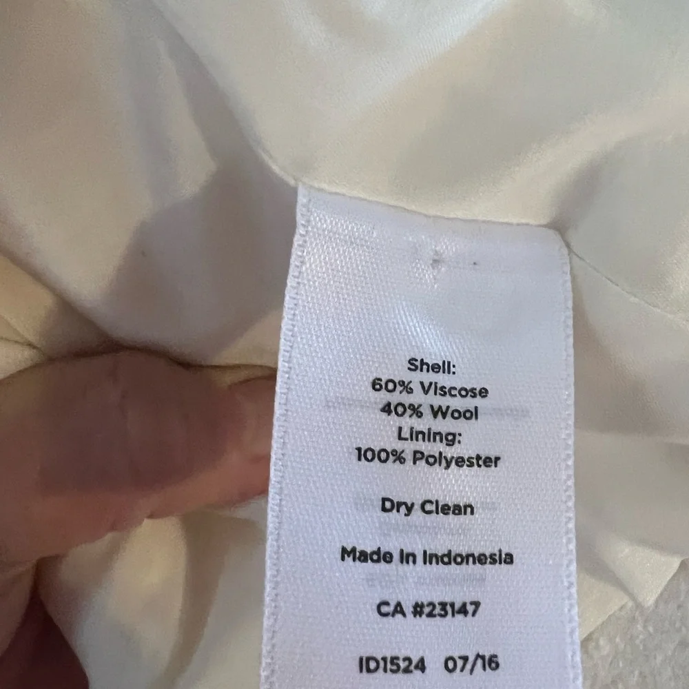 Talbots Wool Blend Cream Women's Blazer 16 Petite - Picture 4 of 5